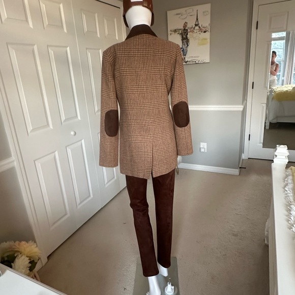 TOMMY HILFIGER BROWN SIZE 2 POLYESTER / SPANDEX PANTS - LOOKS LIKE SUEDE - Picture 4 of 9